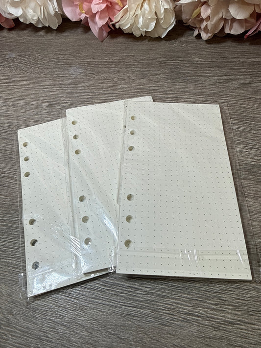 Nachfüllblätter A6 für Resin-Notizbuch, 6-fach gelocht, Stückpreis