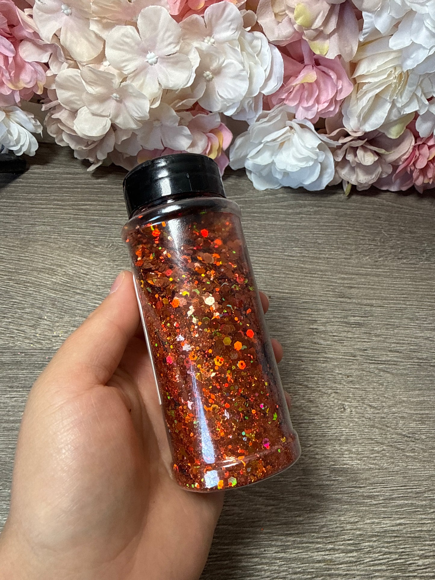 Chunky Glitter Laser Orange – fast voll