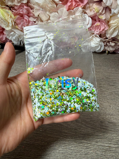 Lrisy Blumen & Schmetterlinge Glitter Mix – neu