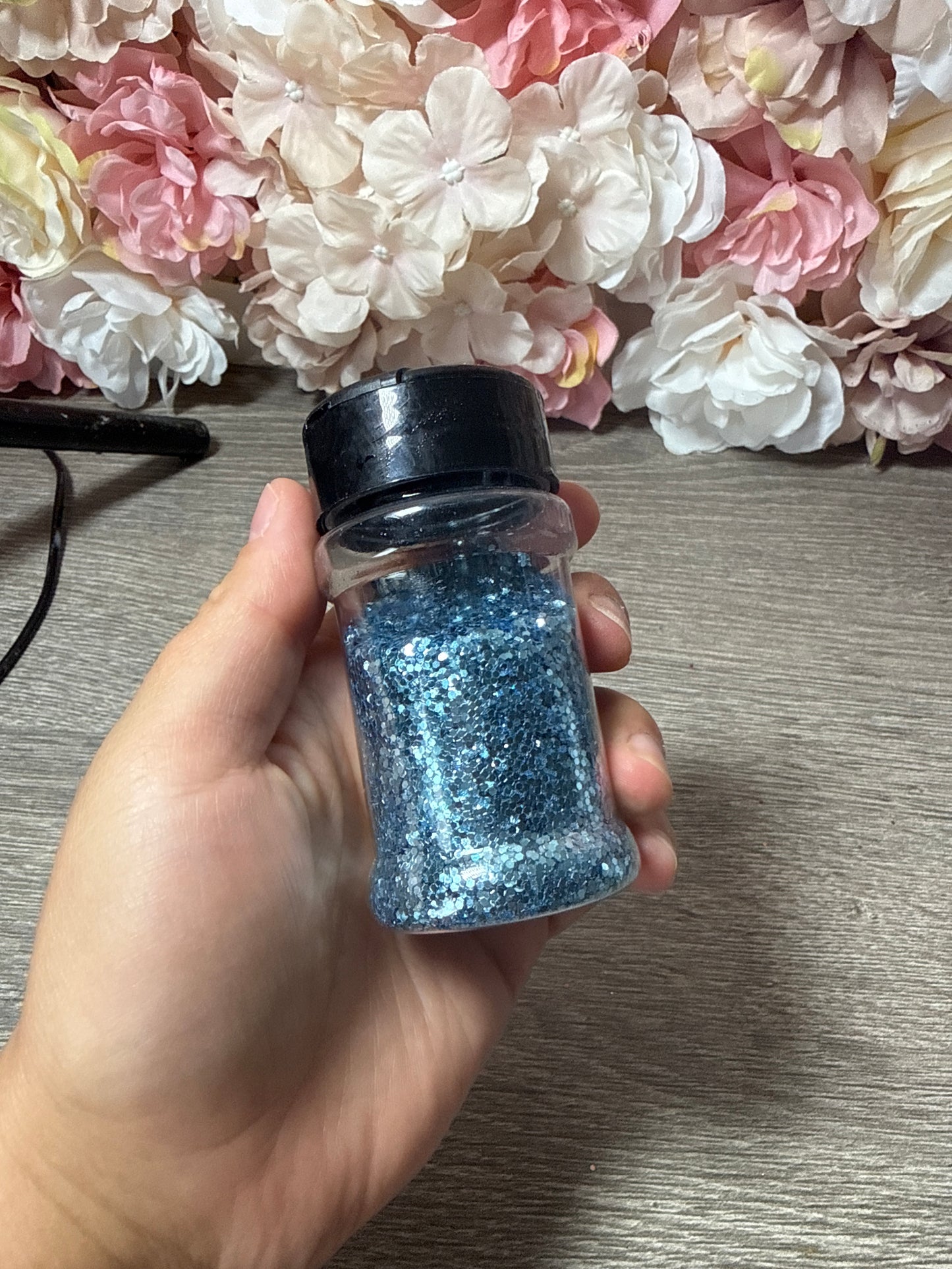 Chunky Glitter Hellblau – ca. 1/4 benutzt
