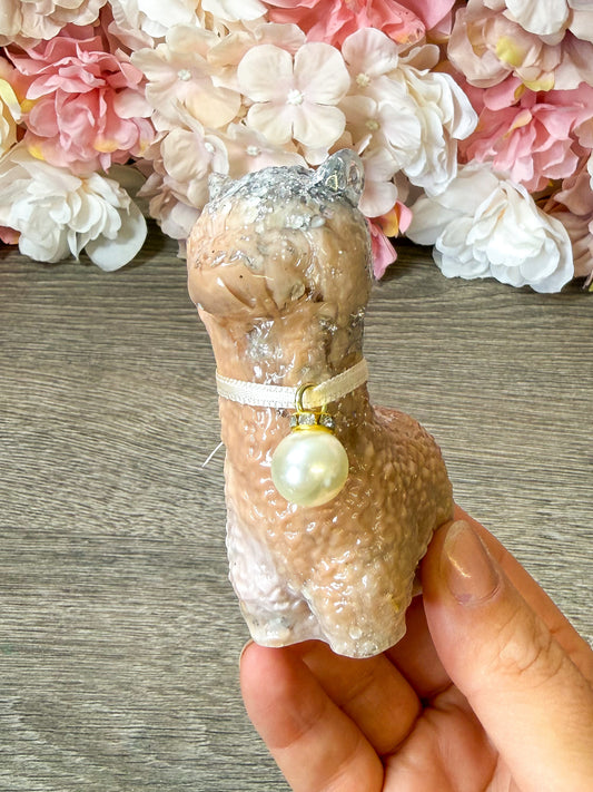 Alpaka Figur aus Epoxidharz – handgefertigte Deko Figur Einzelstück