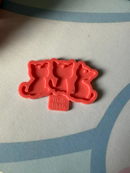 Melb Molds Katzen Schlüsselanhänger Silikonform – guter Zustand