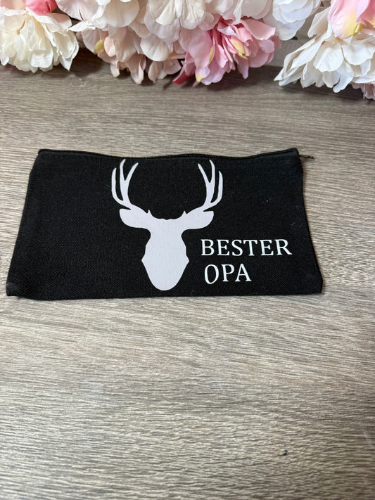 kleine Kosmetiktasche mit Print Bester Opa