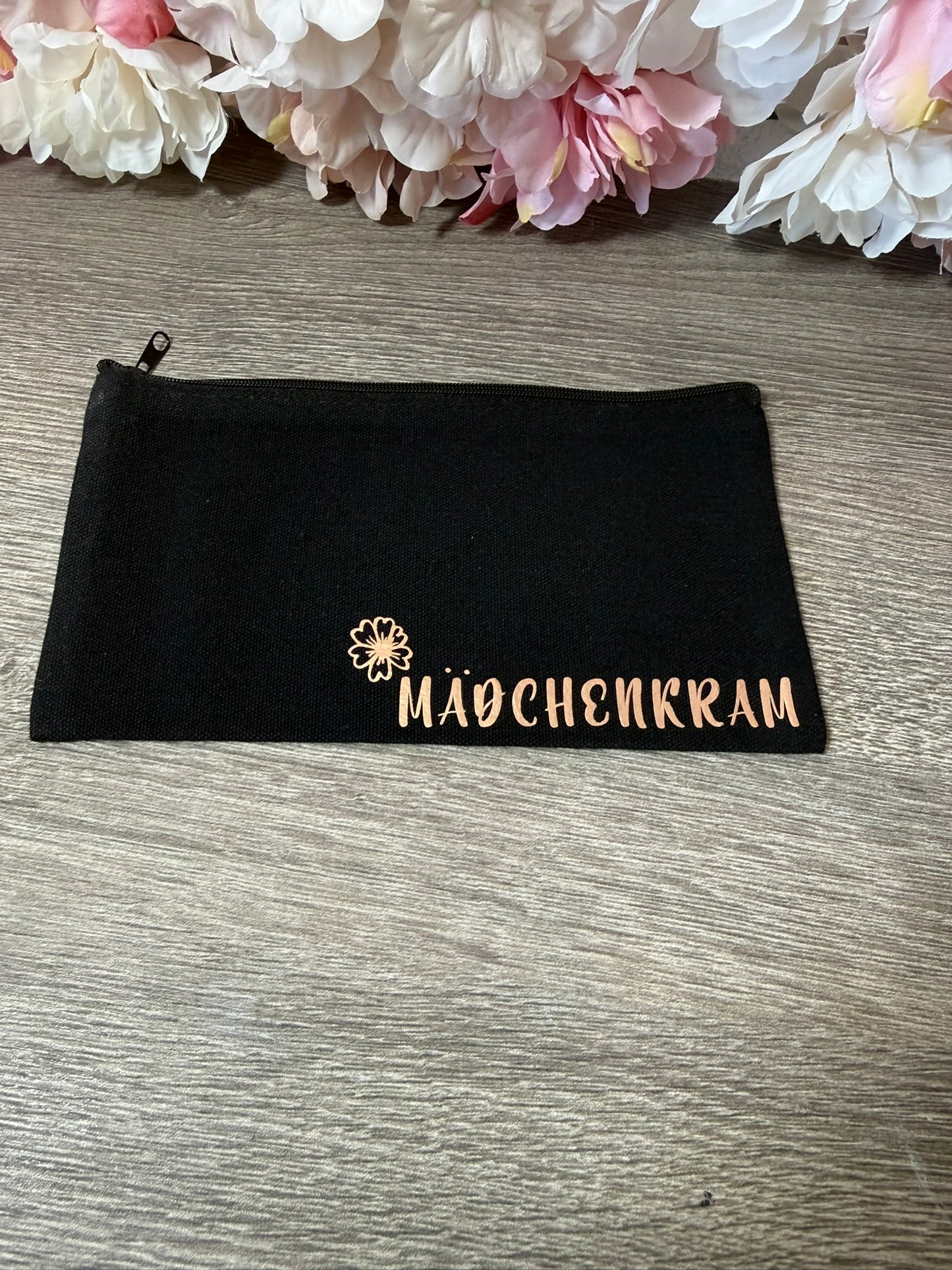 kleine Kosmetiktasche mit Print Mädchenkram