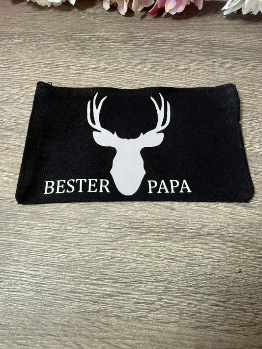 kleine Kosmetiktasche mit Print bester Papa