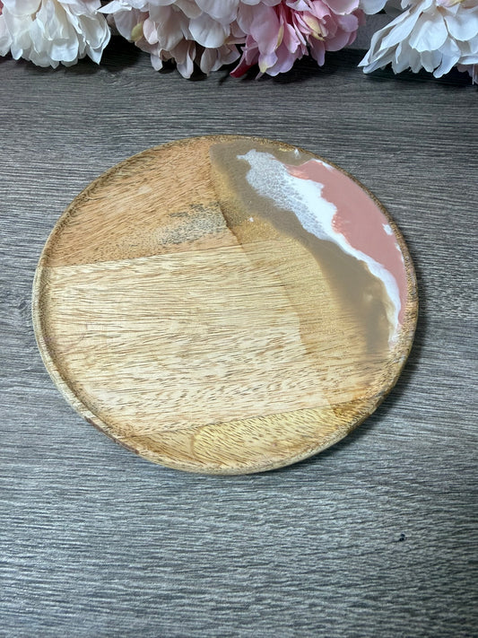 Holztablett mit Resin veredelt