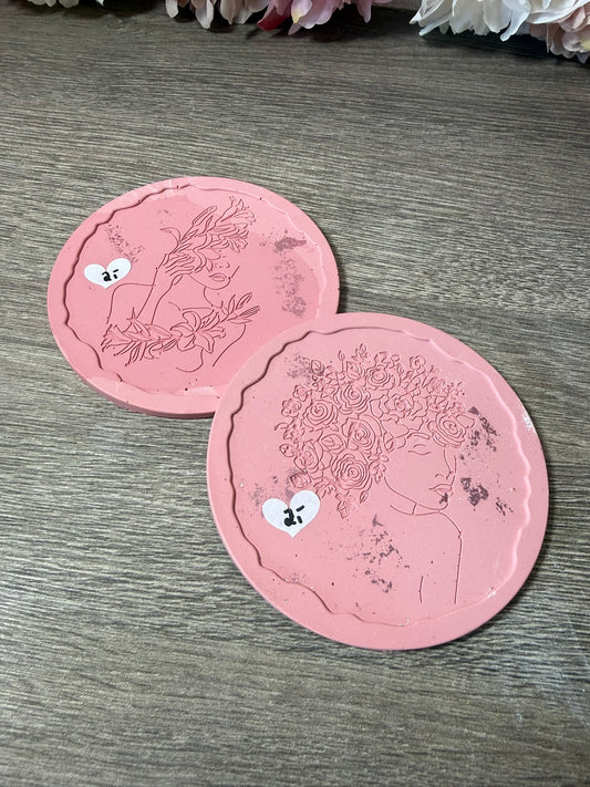 2-teiliges Set Platten/Untersetzer aus Raysin