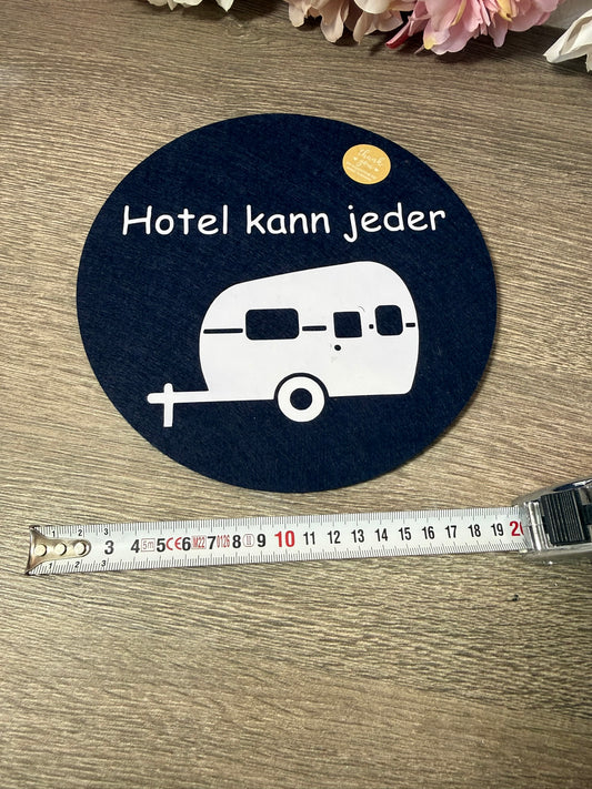 Großer Filzuntersetzer mit Print