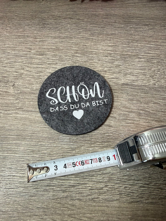 kleiner Filzuntersetzer mit Print