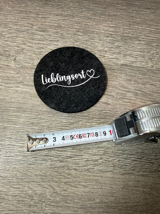 kleiner Filzuntersetzer mit Print