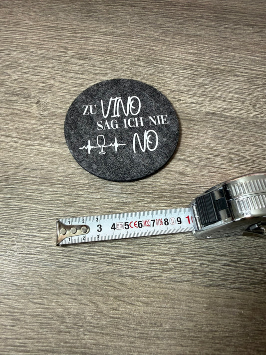kleiner Filzuntersetzer mit Print
