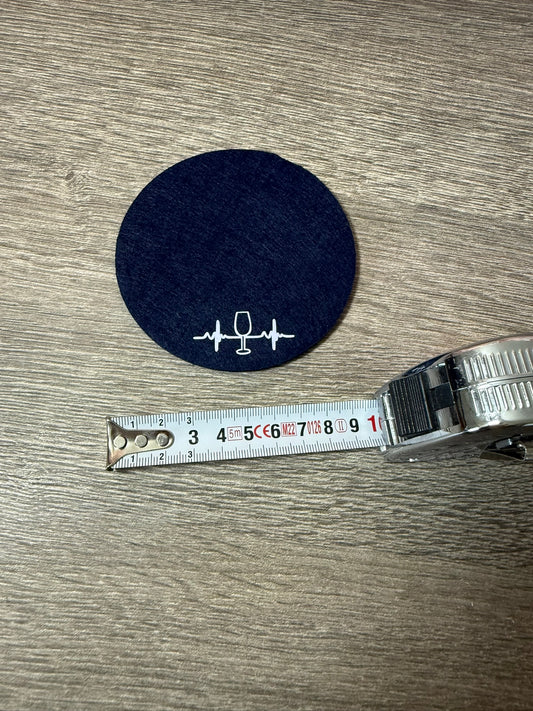 kleiner Filzuntersetzer mit Print