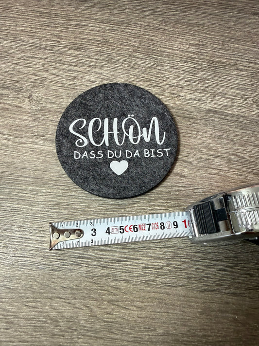 kleiner Filzuntersetzer mit Print