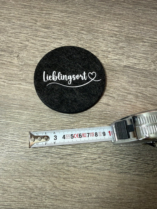 kleiner Filzuntersetzer mit Print