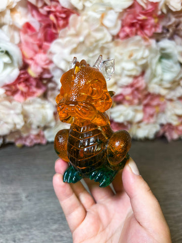 Figur "Drache" mit Fakekristallen