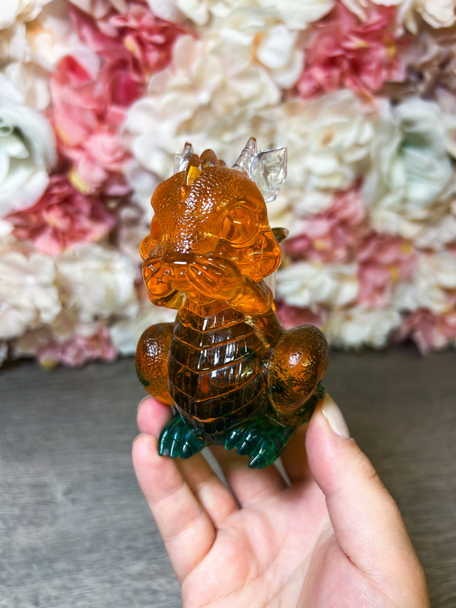 Figur "Drache" mit Fakekristallen