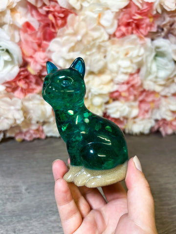 Figur "Katze" mit verstecktem Taucher