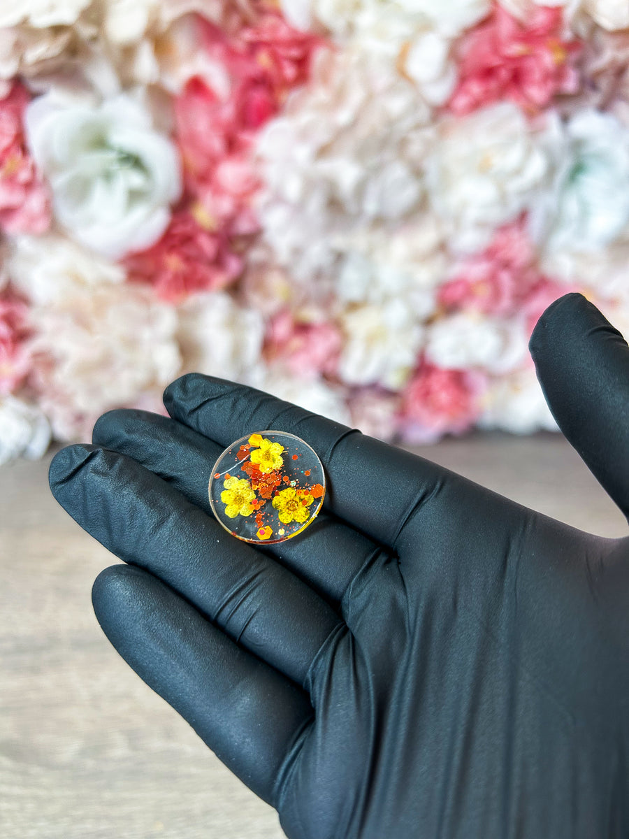 Einkaufswagenchip mit Blüten