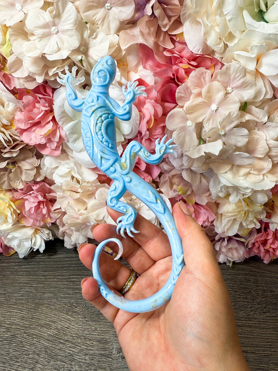 Figur Gekko in verschiedenen Designs