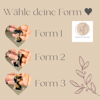 Personalisierter Hunde Schlüsselanhänger mit Name – liebevolles Hunde Andenken aus Resin