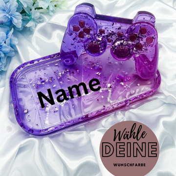 Personalisiertes Tablett mit Gamepad "Transparent" in deiner Wunschfarbe
