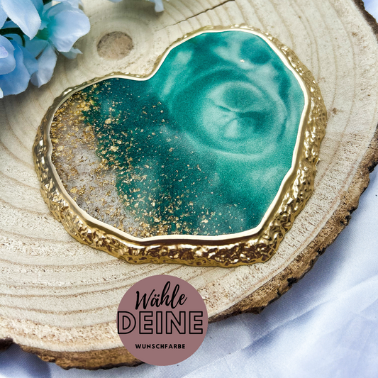 Herz Untersetzer für Gläser in deiner Wunschfarbe