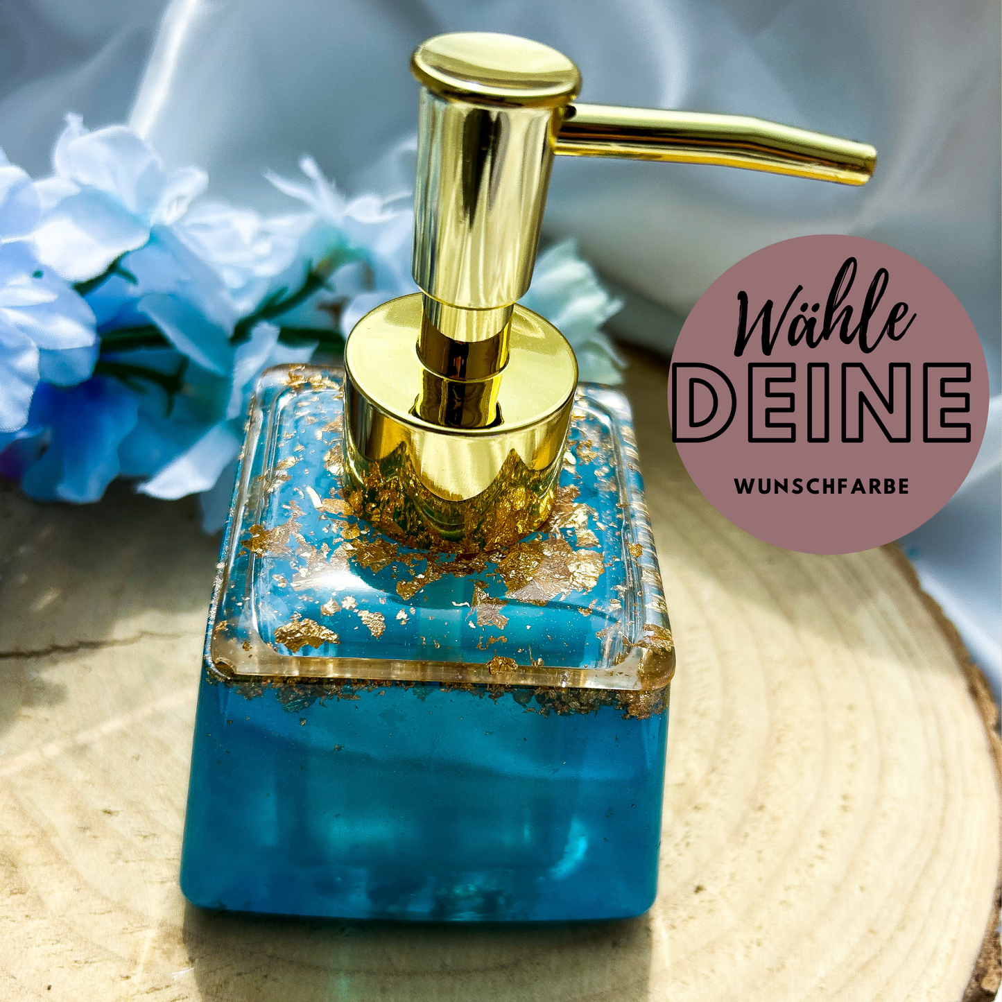 Kleiner Seifenspender aus Resin im Split Design