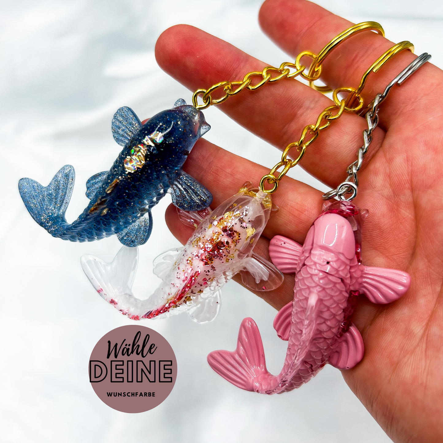 Schlüsselanhänger "Koi" in deiner Wunschfarbe