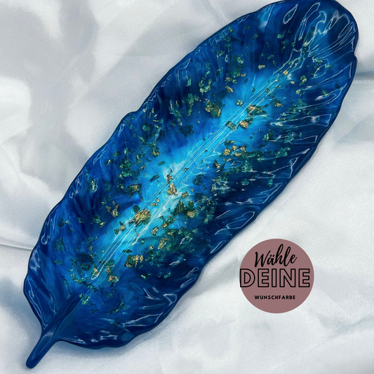 Tablett "Feder" in deiner Wunschfarbe