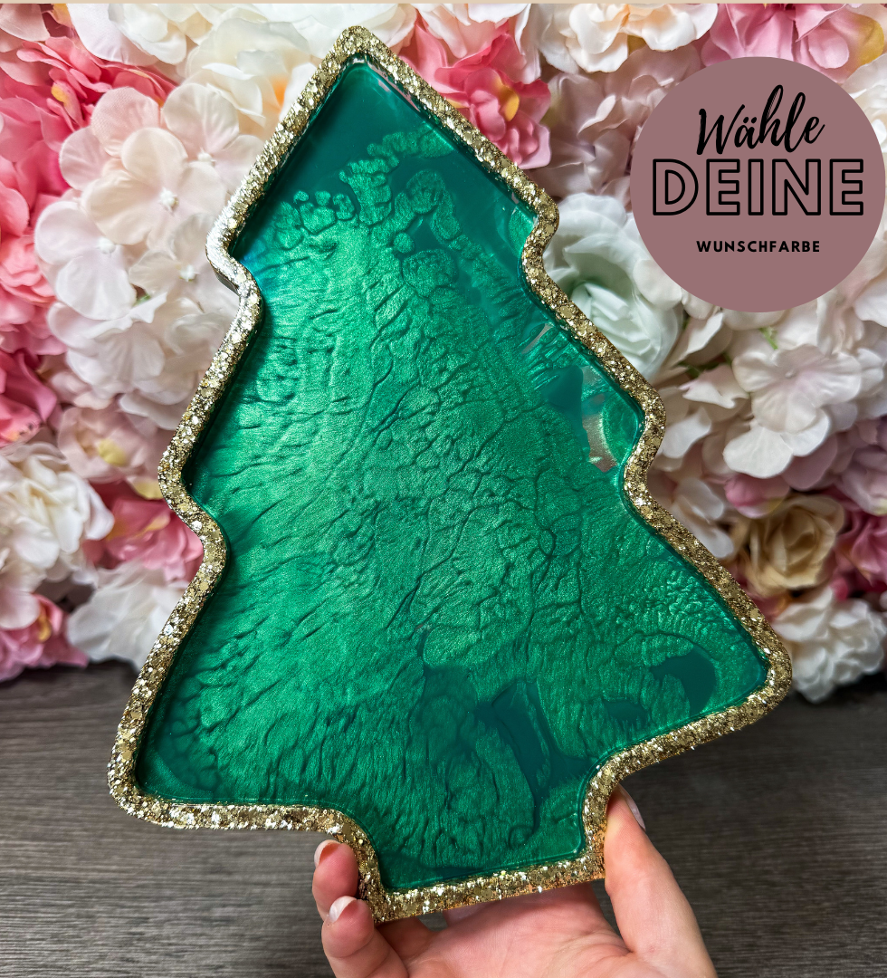 Dekotablett "Tannenbaum"  in deiner Wunschfarbe