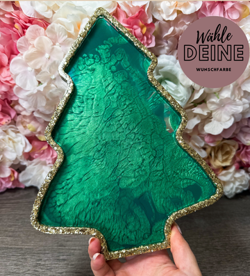 Dekotablett "Tannenbaum"  in deiner Wunschfarbe