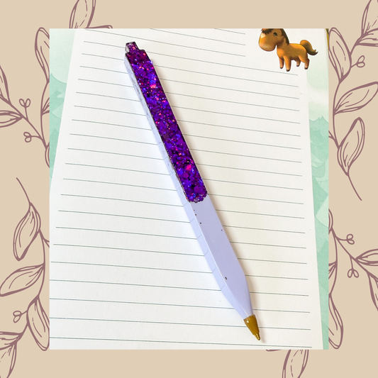 Handgefertigter Kugelschreiber mit auswechselbarer Miene - Pastelllila Purple