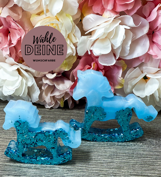 Figurenset "2D-Schaukelpferde"  in deiner Wunschfarbe